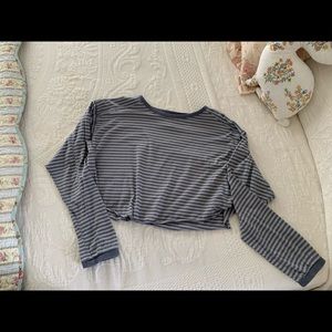 BDG striped long sleeve crop (urban outfitters)